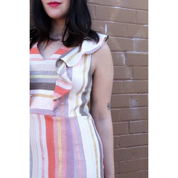 Ace & Jig X Barneys New York NEW Womens Size Medium Magdelena Dress Striped Midi - Picture 8 of 12